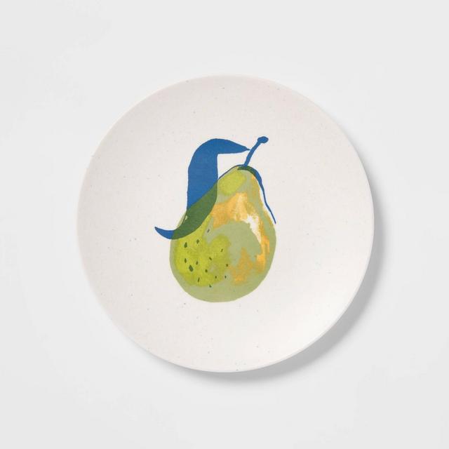 8.5" Bamboo and Melamine Pear Printed Salad Plate - Threshold™