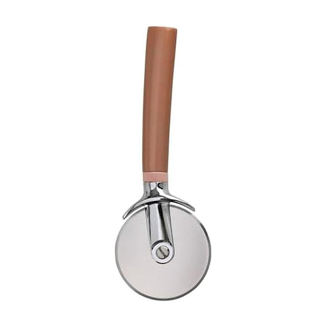 Dolly Parton Pizza Wheel with Blush Design – Stainless Steel Blade, Ergonomic Handle with Finger Guard, Dishwasher Safe, 8.7 Inch