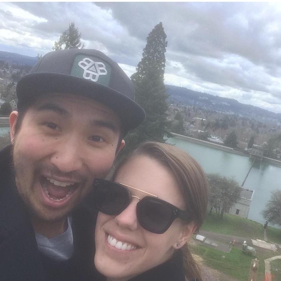 Looking out on the skyline of Portland (OR).