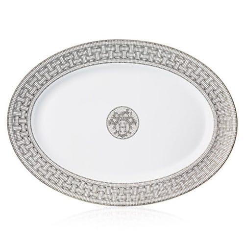 Mosaique Au 24 Platinium Large Oval Platter