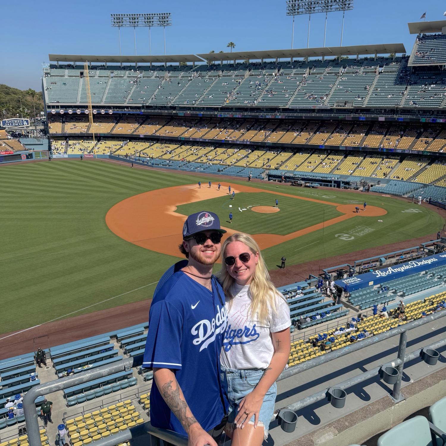First time at Dodger Stadium together