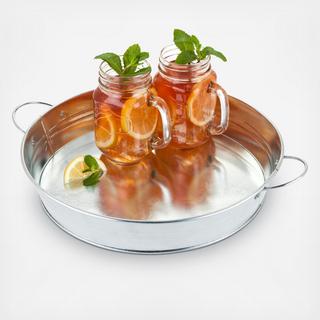 Country Home Galvanized Serving Tray