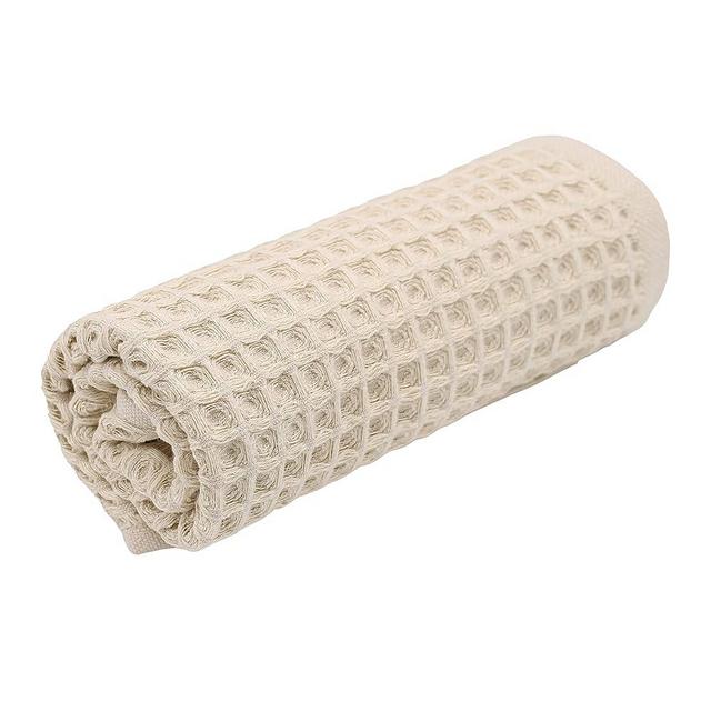 sea me at home Waffle Hand Towel for Bathroom, 100% Cotton (Hand Towel, Beige)