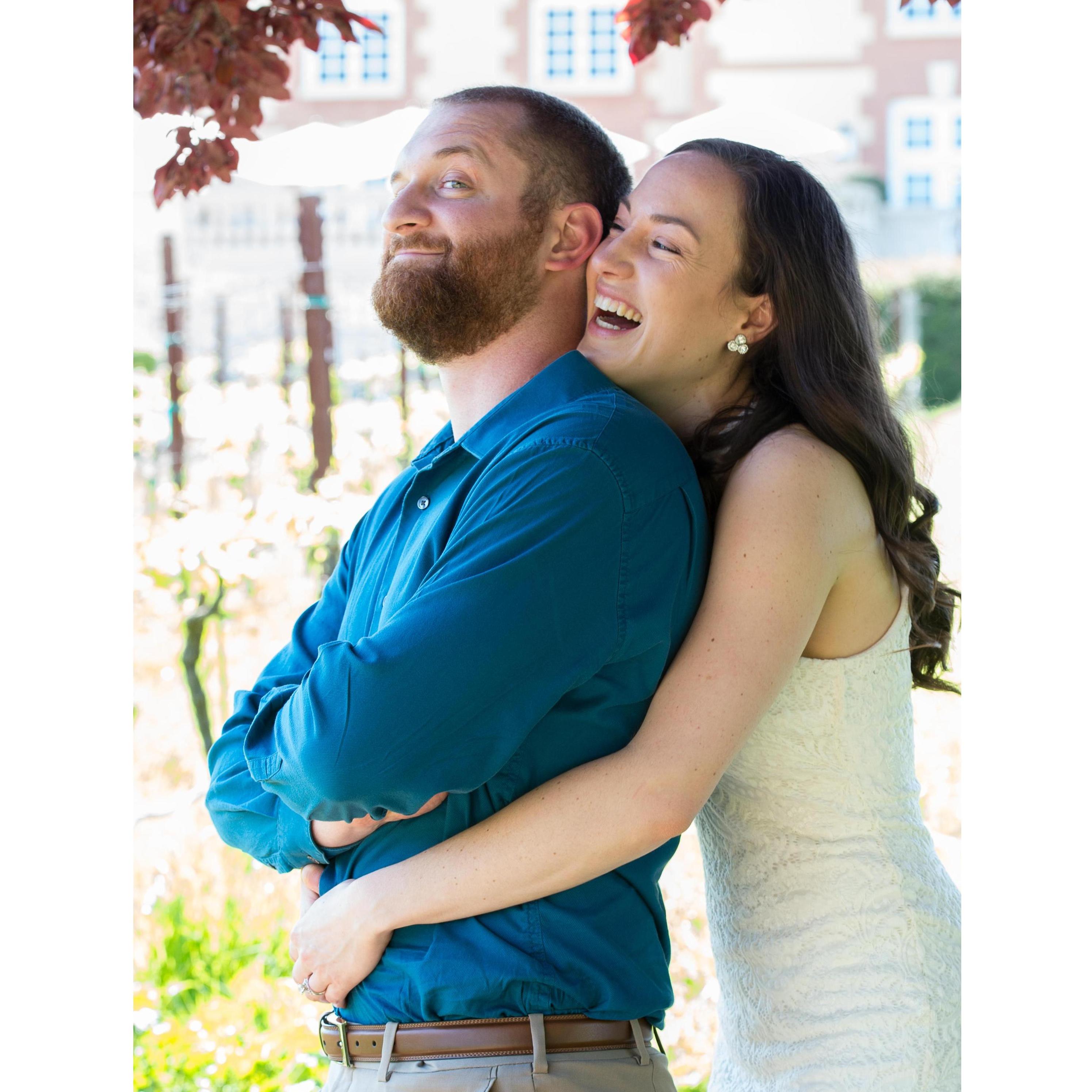 Andrew being silly during our engagement photo shoot