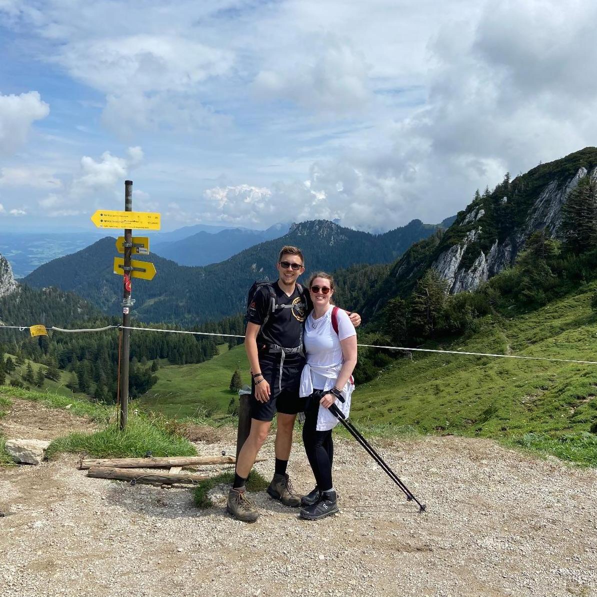 Our first big hike up a mountain.
Hoch die Kampenwand.
Aug 2020