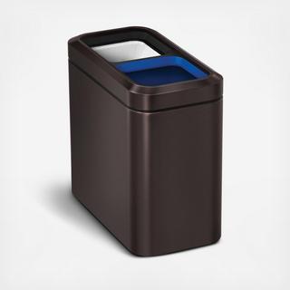 Slim Open Commercial Dual Compartment Can