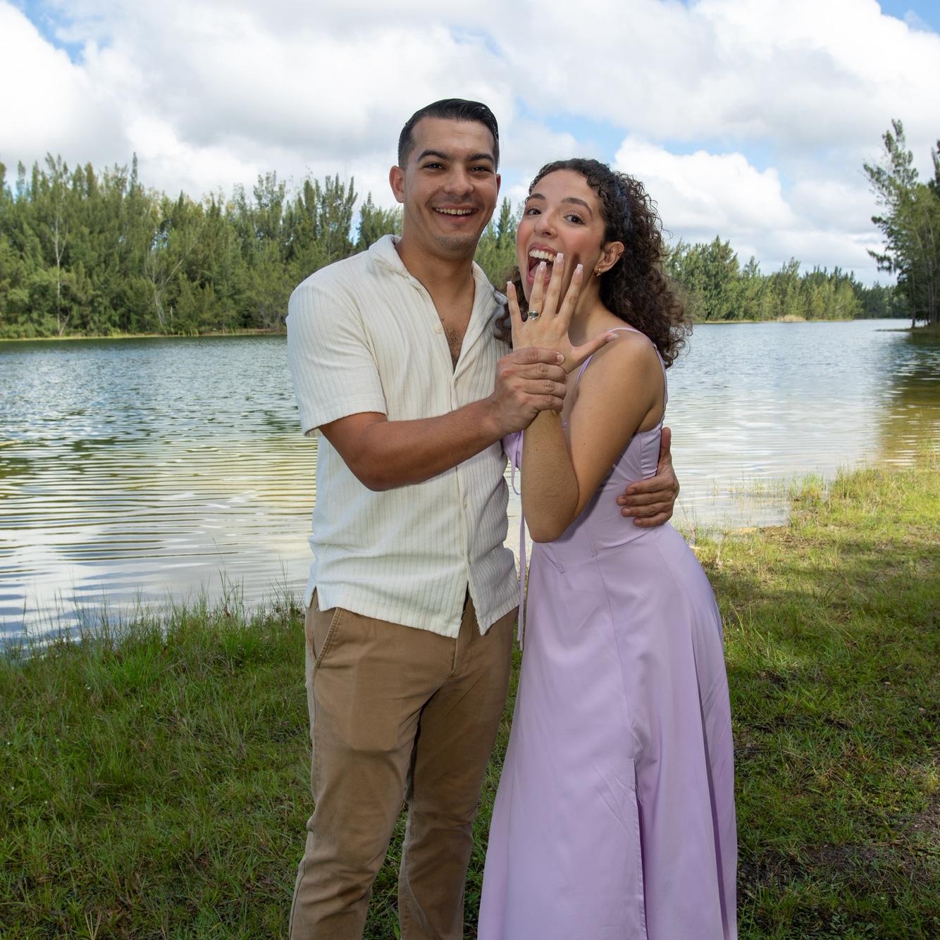 Engaged 10 months after we met!