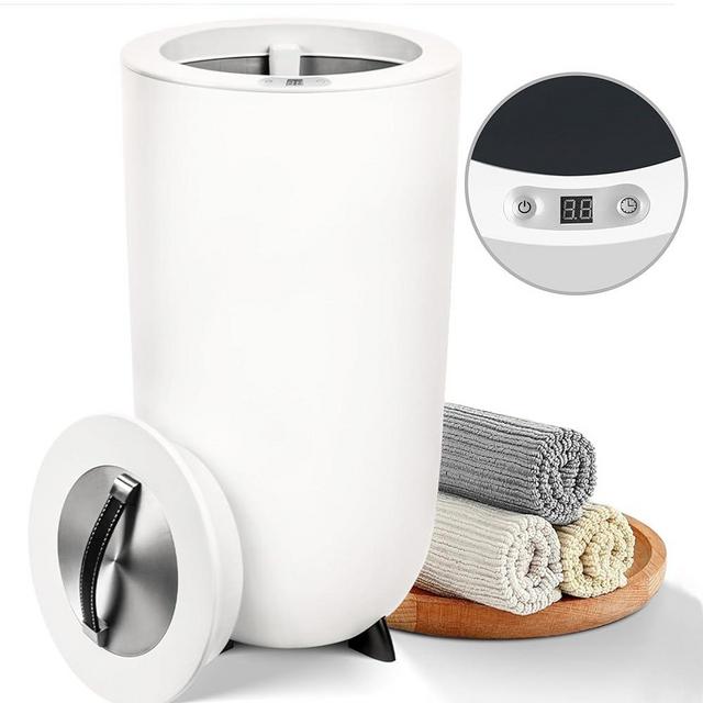 AZOUTDOOR Large Towel Warmer for Bathroom Heated Towel Warmers Bucket,Fits Up to Three 40"X70" Oversized Towels,Auto Shut Timer 15/30/45/60 Minutes（Large | 25L |12.5" Dia. x 25" Tall White