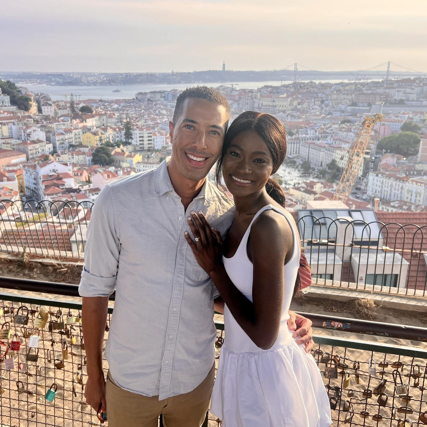 The happiest moment on the highest peak in Lisbon 🩵