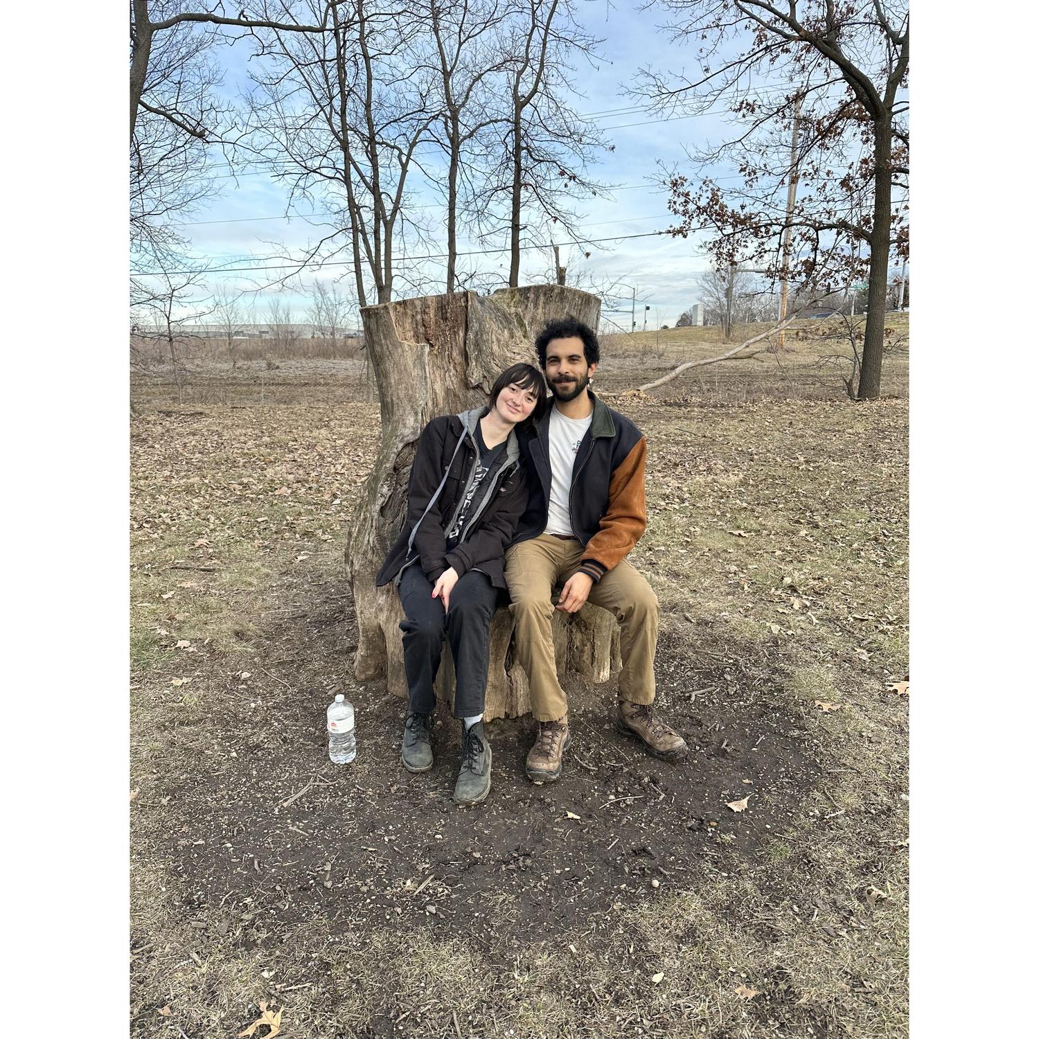 on a hike in Des Moines 2/6/2024