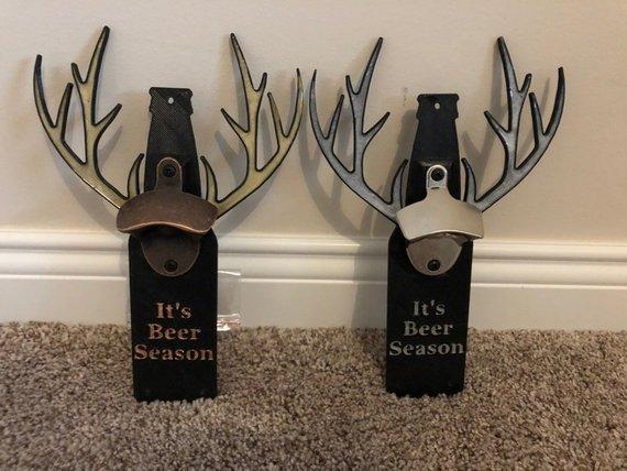 Antler Bottle Opener Bronze / Silver / 3D Printed