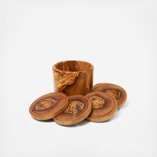 Coaster with Holder, Set of 6