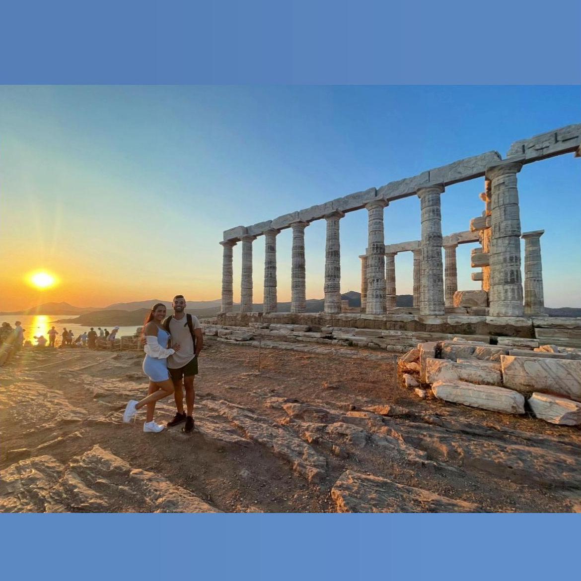 Our first time to Athens (a few days before Rani proposed!), July 2022