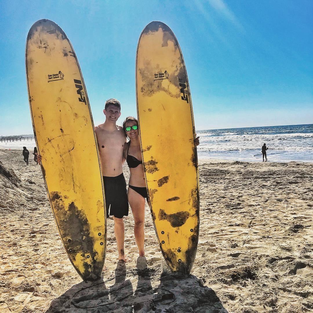 Our surfing debut - January 2018
