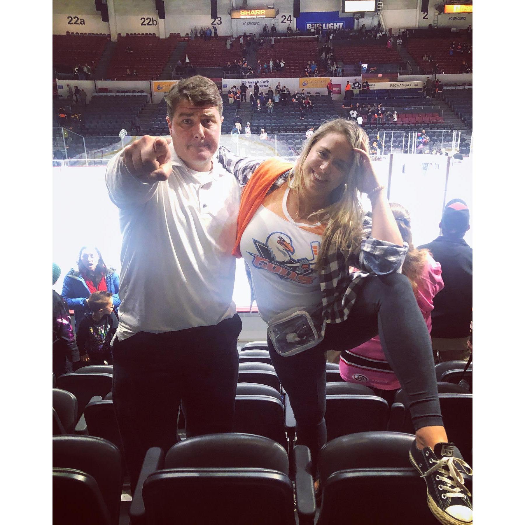 Our first gulls game. The day Max realized how much Kira loves a good plate of nachos.