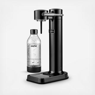 Black Chrome Sparkling Water Carbonator II with Reusable Bottle