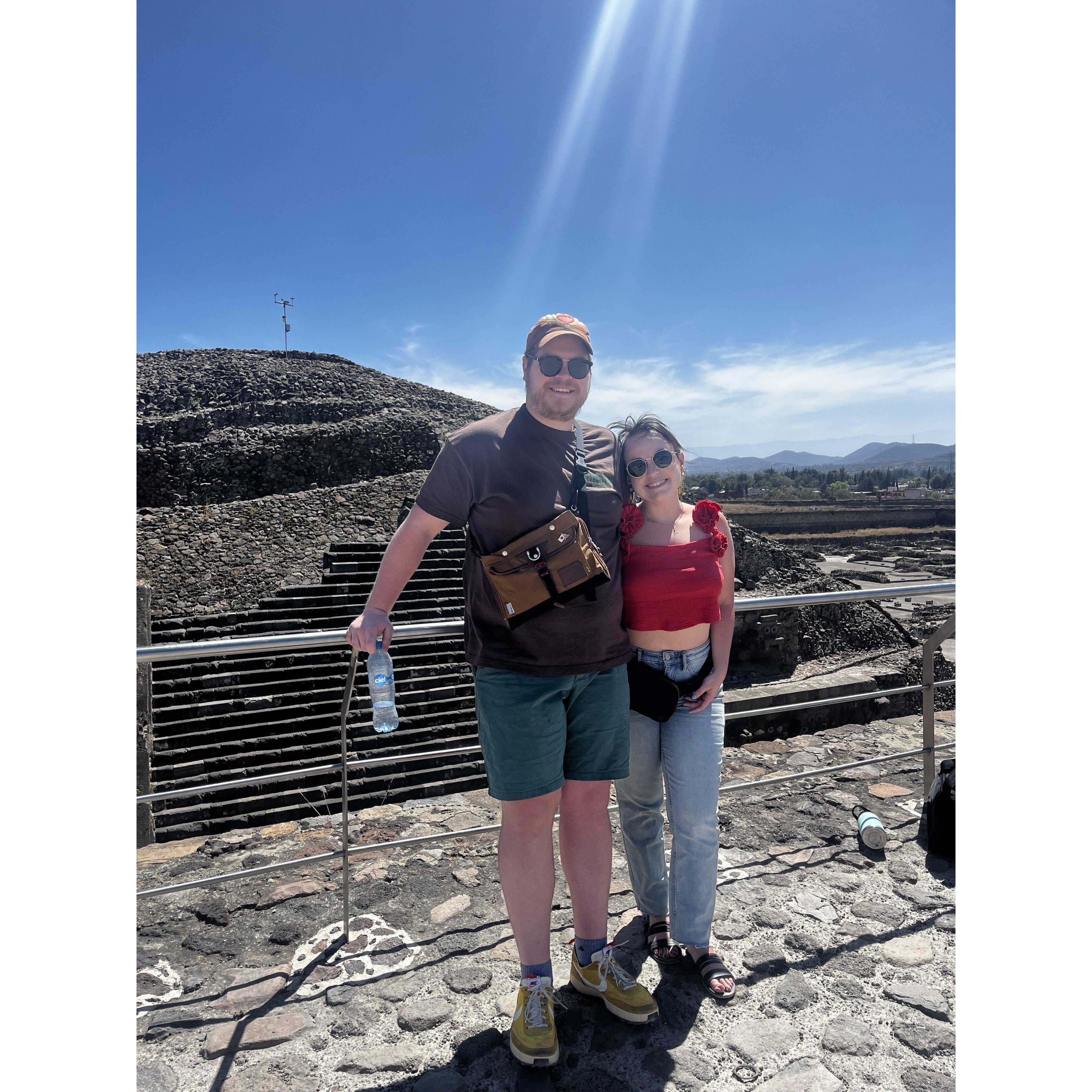 At the top of the pyramids in Teotihuacan, Mexico!