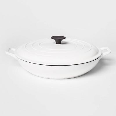 3.5qt Round Everyday Pan White - Threshold™