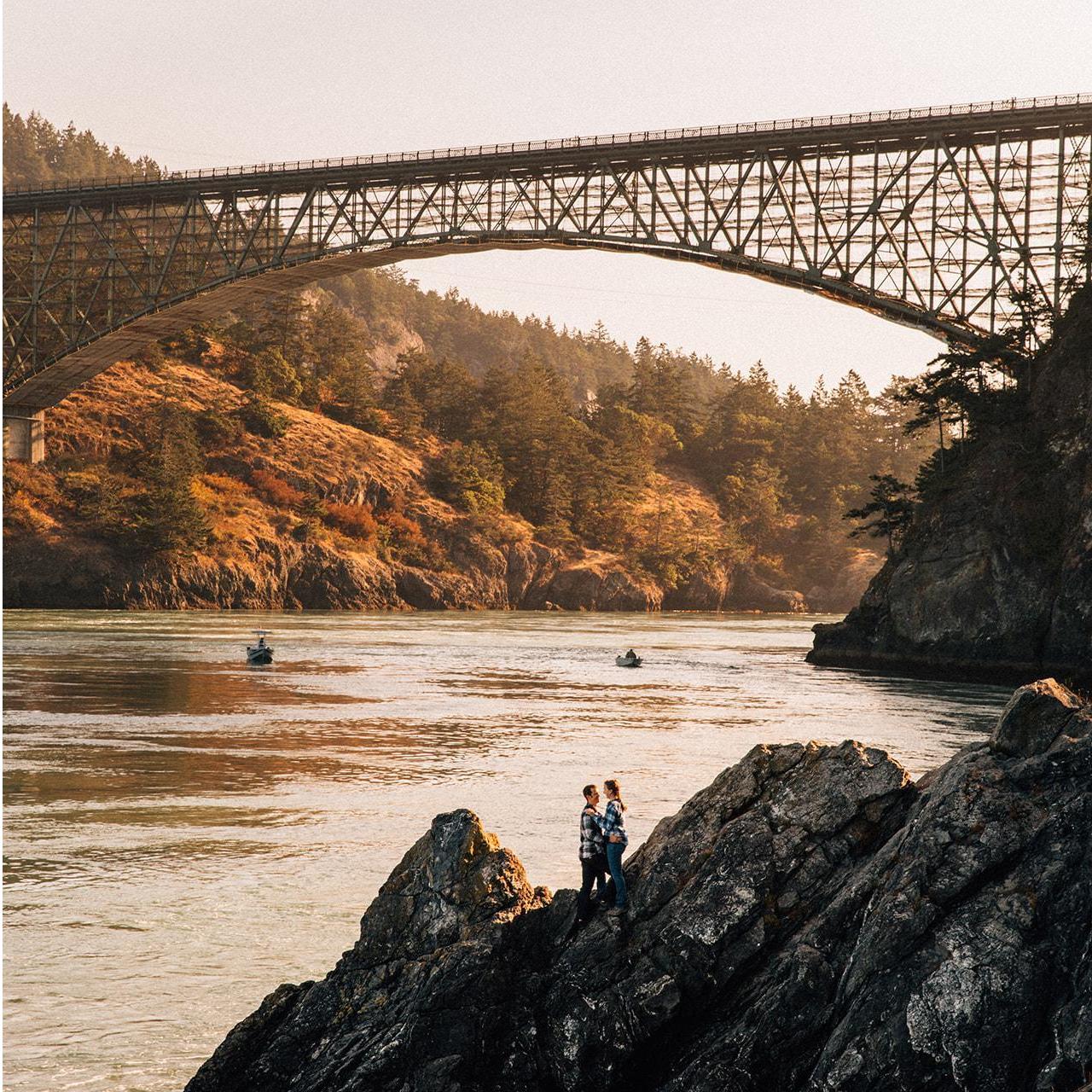 Engagement photoshoot with Zoe Burchard at Deception Pass