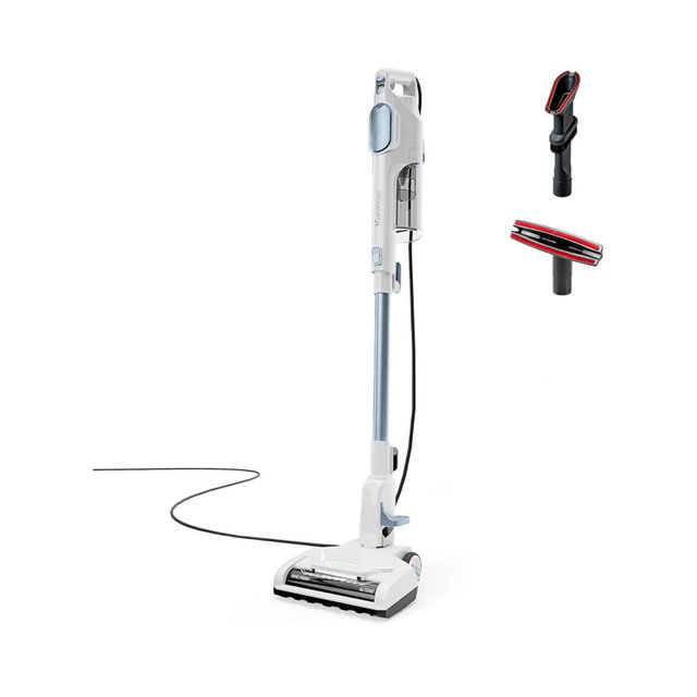Kenmore CS2015 200 Series Corded Stick Vacuum, Detachable Hand Vac with 2-Motor Powerful Suction, Hair Eliminator Nozzle, LED Headlight & Swivel Steering for Carpets, Bare Floors and Couches