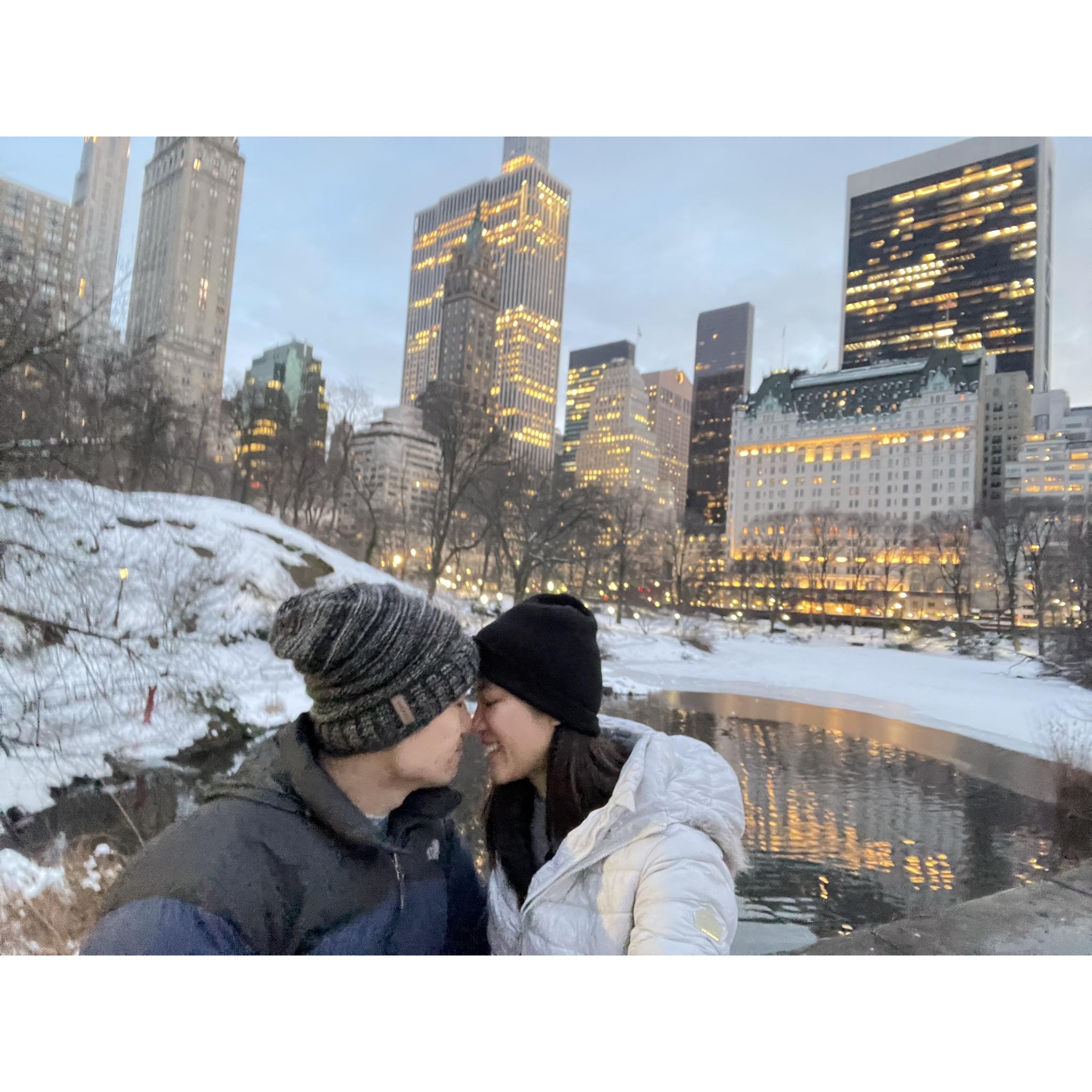 Central Park after massive snow storm