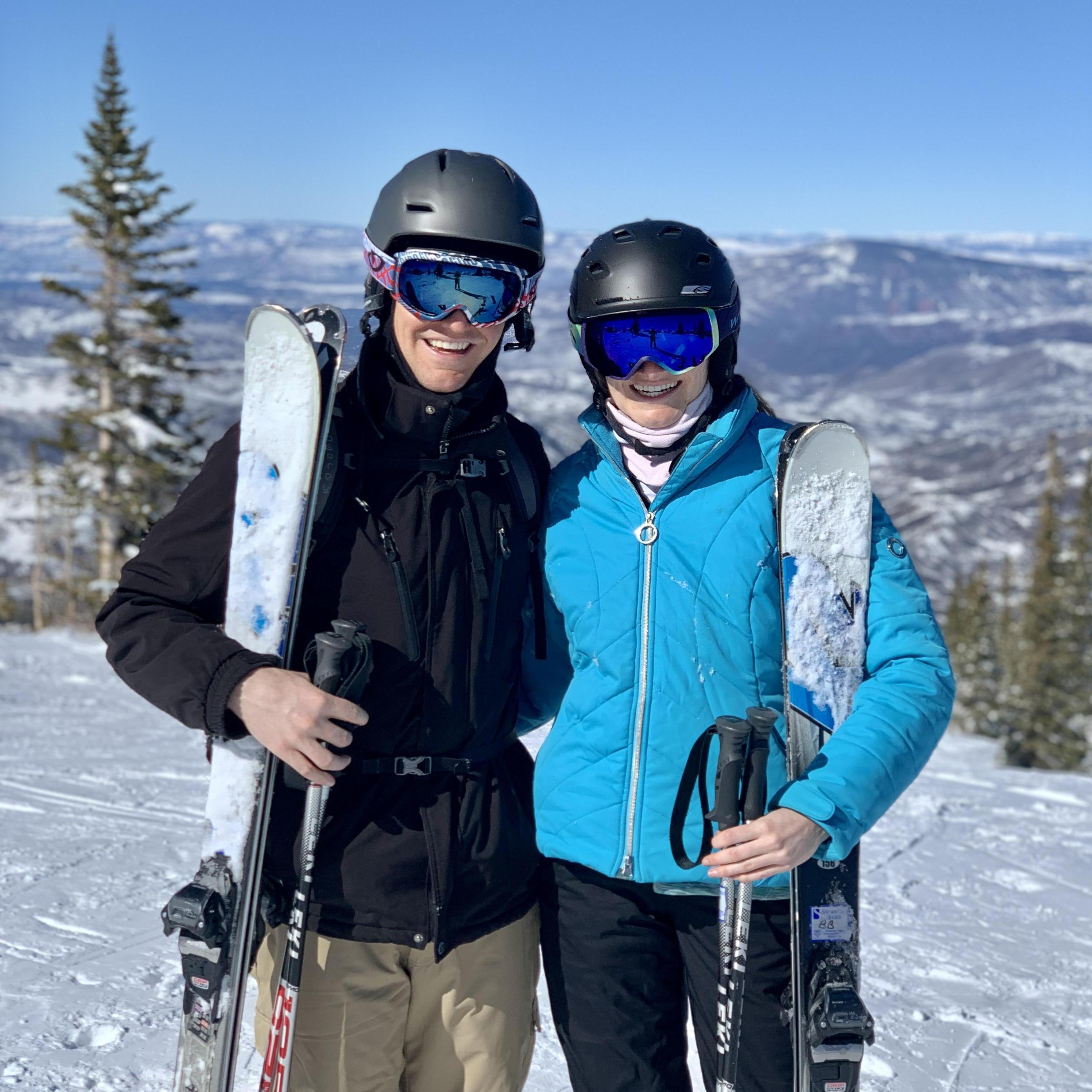Partners in crime out on the ski slopes in Aspen and Snowmass :)