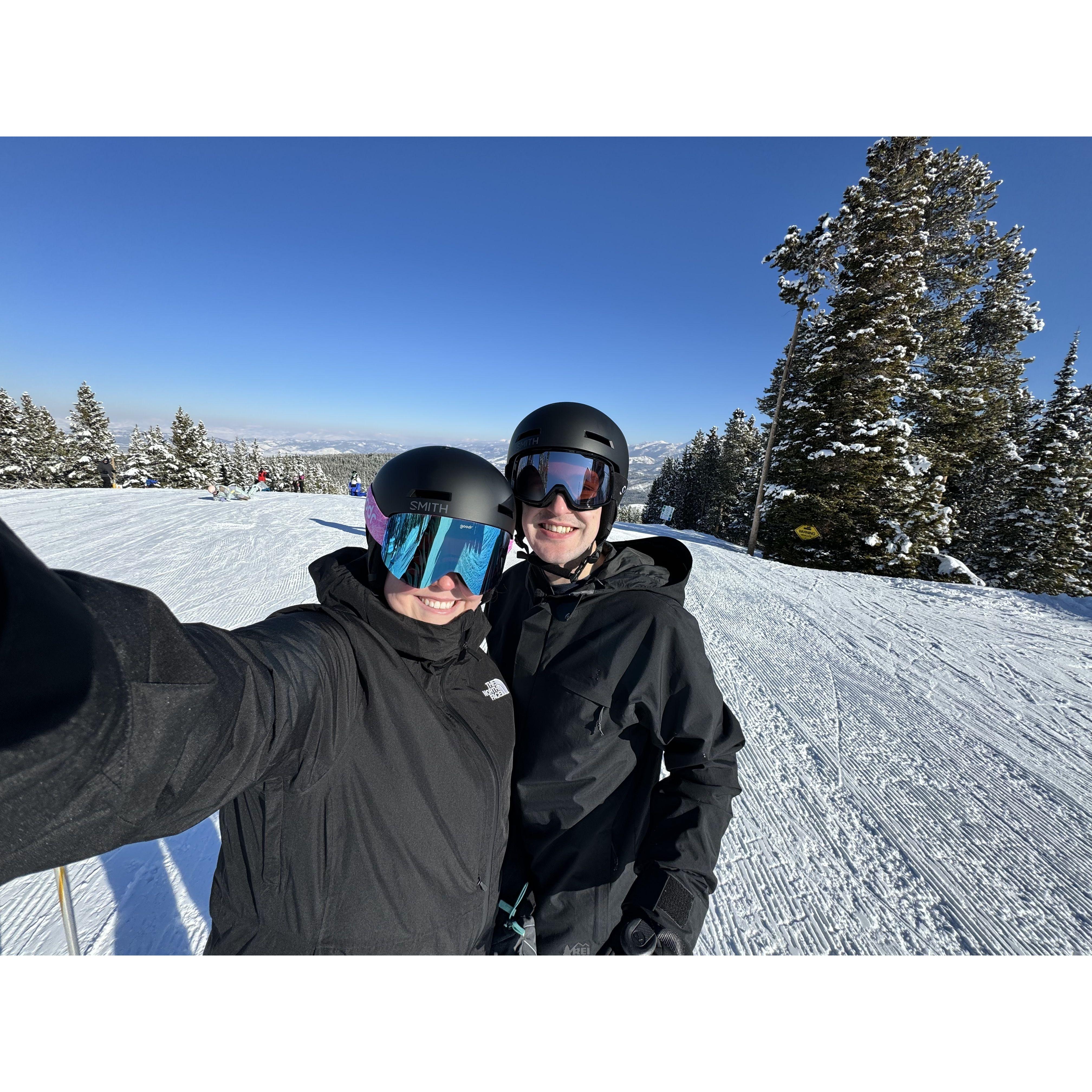 Our first ski season! We definitely weren't the strongest skiiers, but we had a blast!