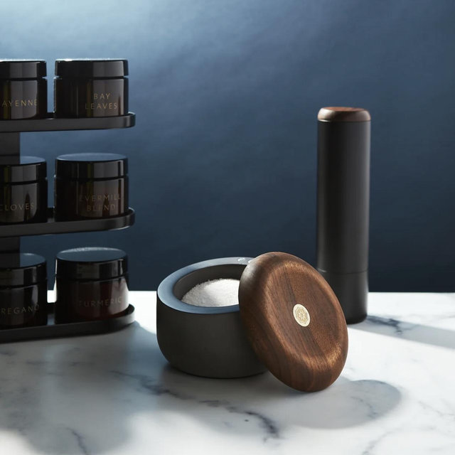 Evermill Salt Well - Slate & Walnut