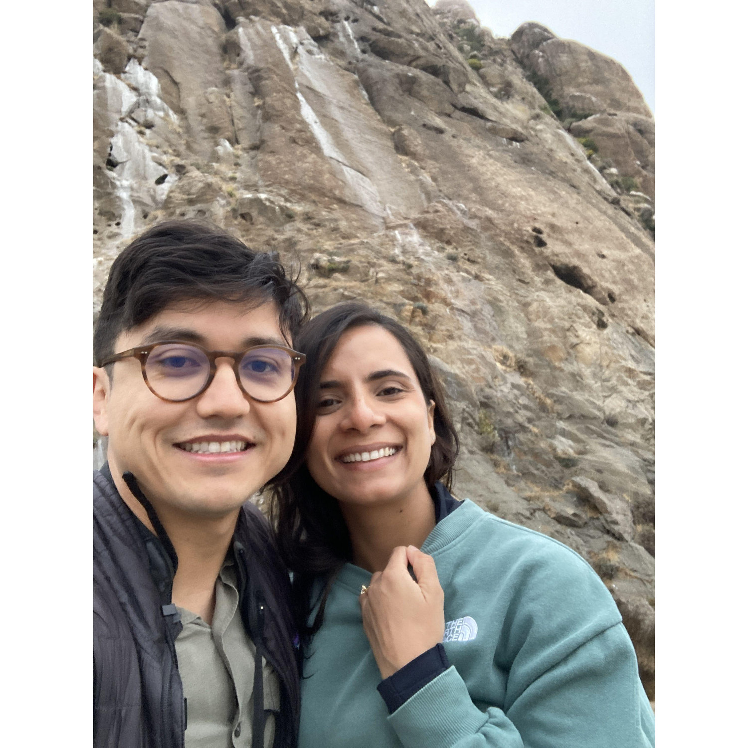 Engagement at Morro Rock in Morro Bay