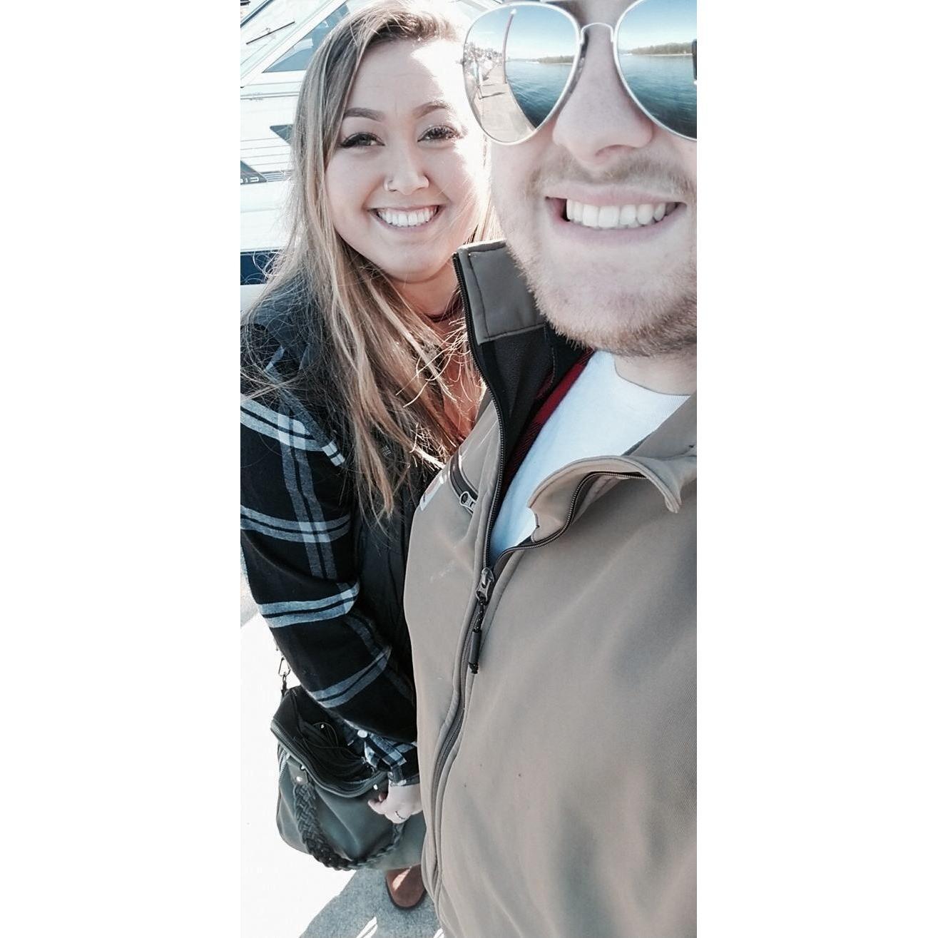 He took me to the town where he used to live. We had only been dating about a month!
