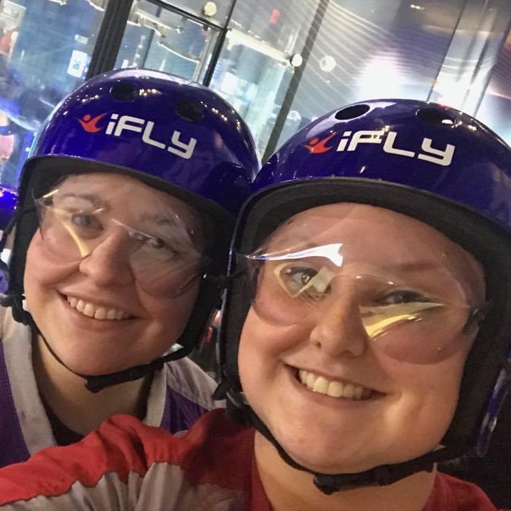 Our first time indoor skydiving together