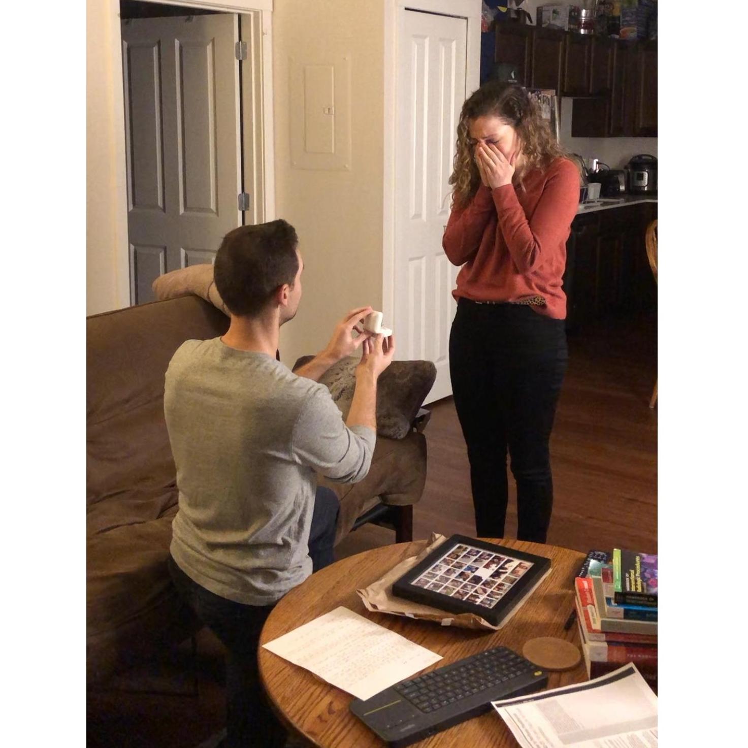 Year 4 - The proposal! December 4th 2021 on the day of our 4 year anniversary!