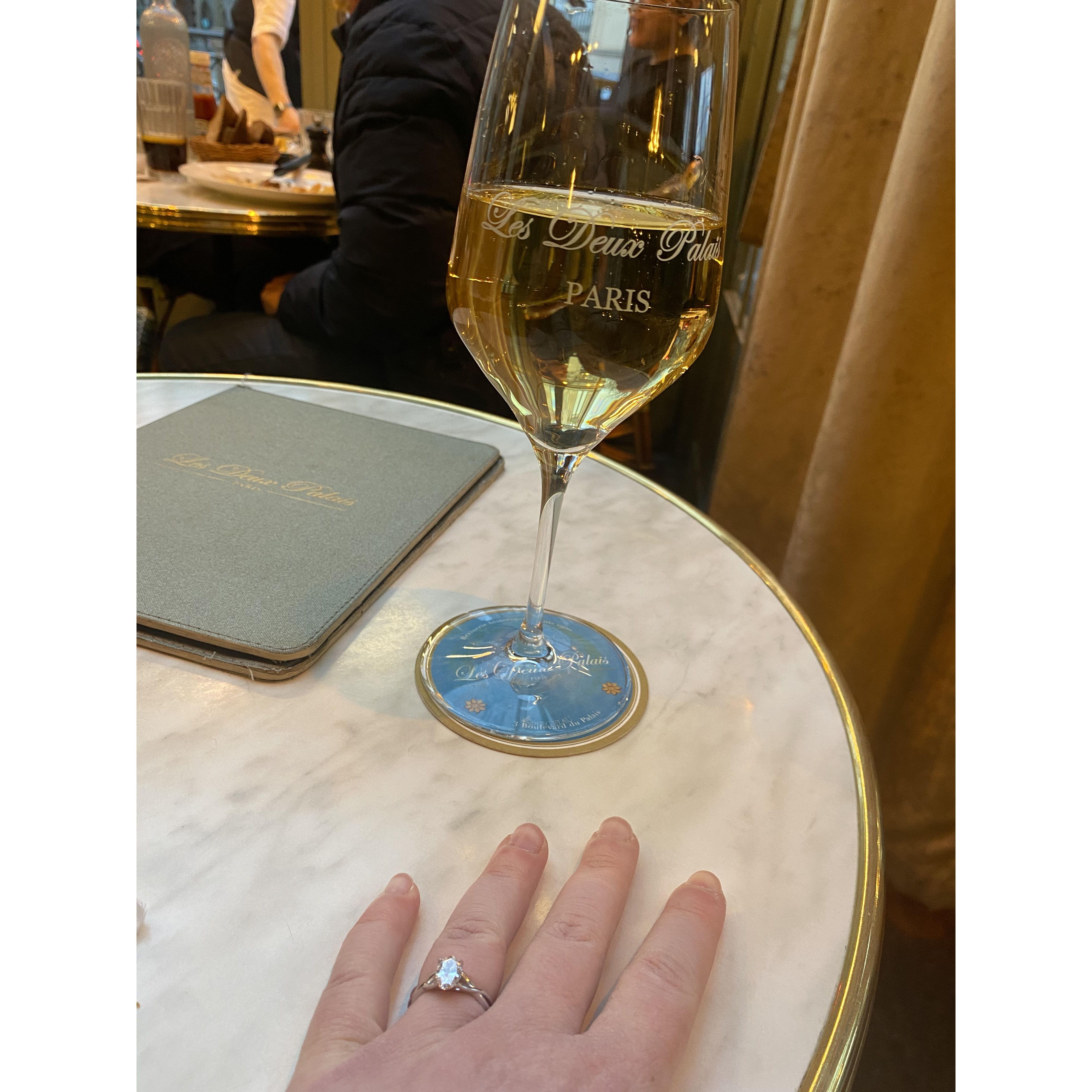 Parisian wine with a sparkly new ring
