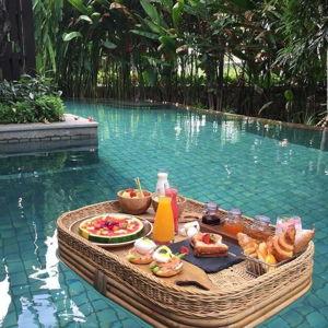 Floating Pool Breakfast in Ubud Villa