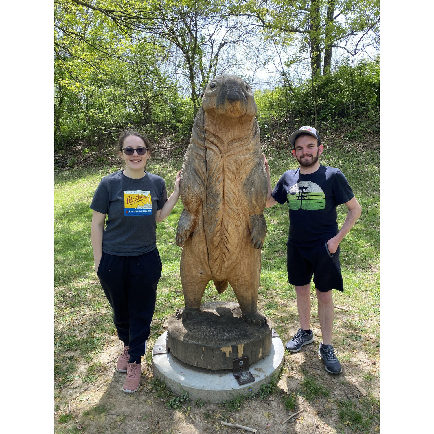 Disc golfing in College Park and met a new friend