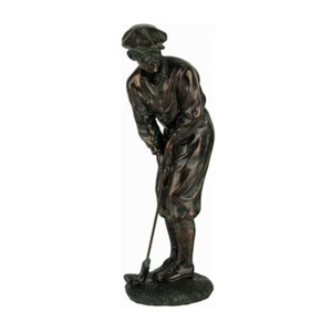 Statue -Choice of Golfer, and /or Fisherman- Bronze Tone