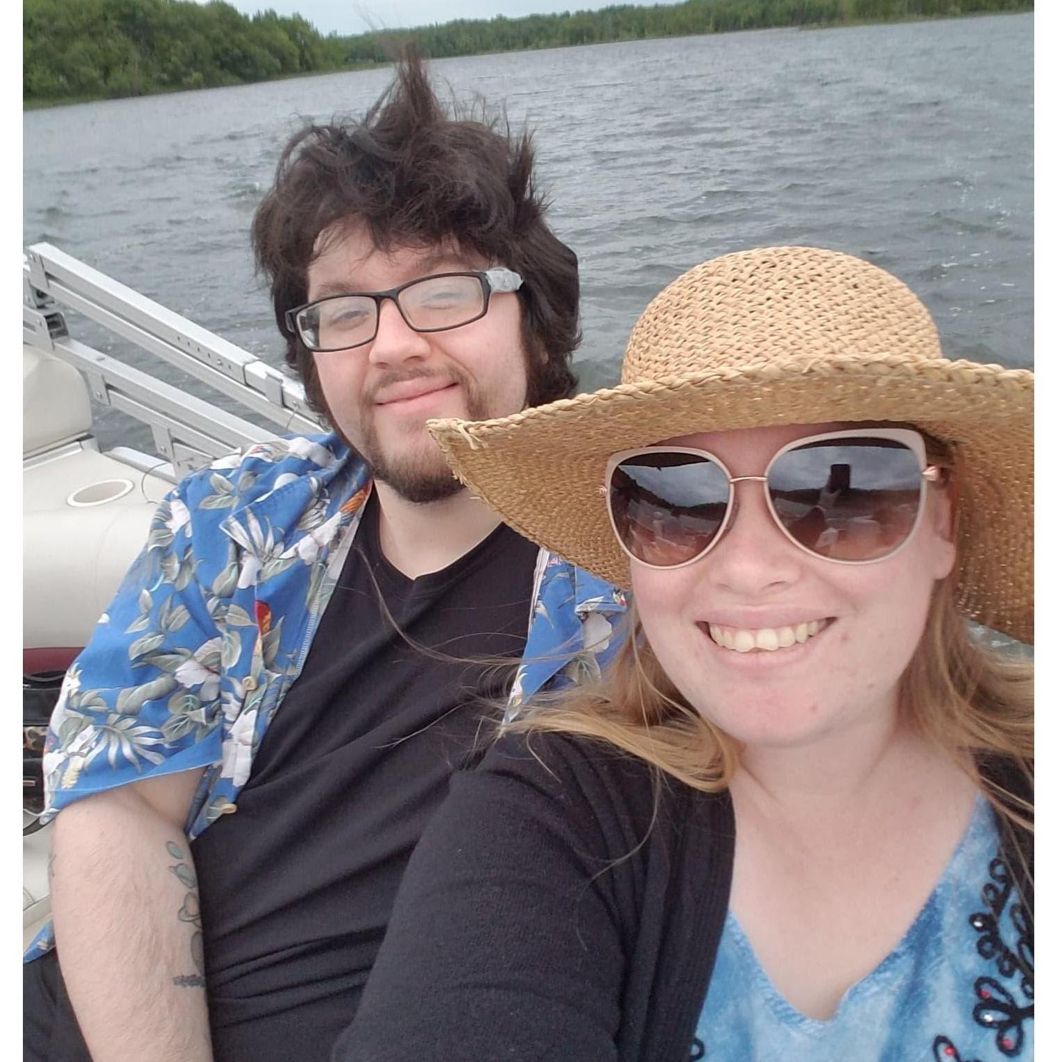 Boating with his family. Summer 2019