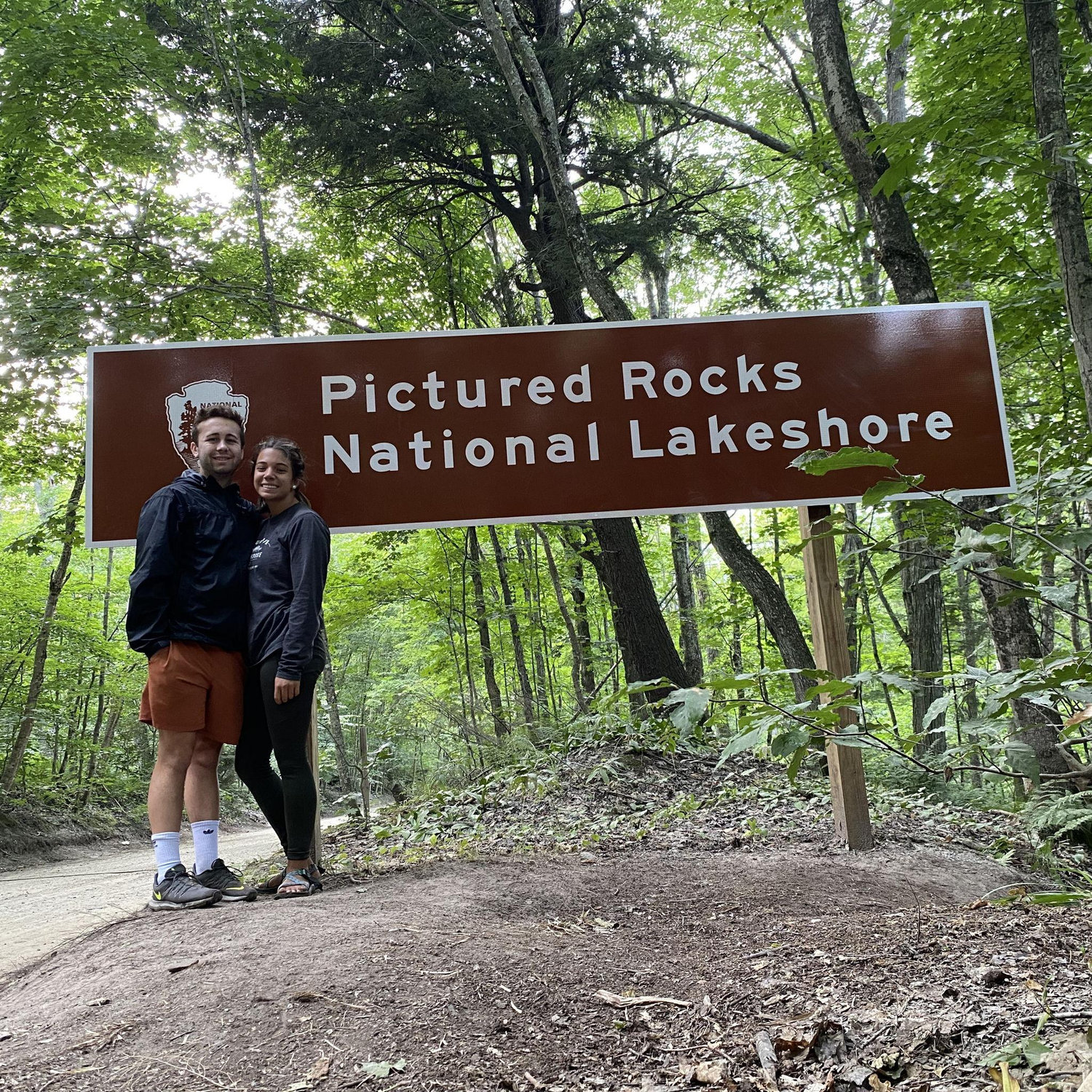 After we hiked 14 miles along the lakeshore, 2020.