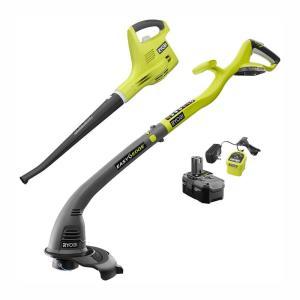 ONE+ 18-Volt Cordless String Trimmer/Edger and Blower/Sweeper Combo Kit (2-Tool) - 2.6 Ah Battery and Charger Included