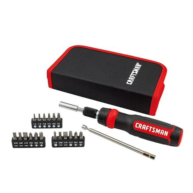 CRAFTSMAN Ratcheting Screwdriver, Multibit Set, 26-Piece (CMHT68001)