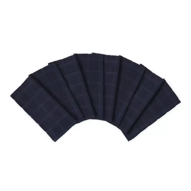KitchenSmart® Colors Solid Kitchen Towels in Navy (Set of 8)