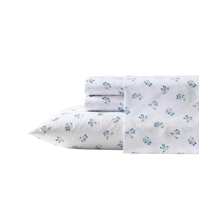 Wrangler - Bed Sheets, Breathable & Wrinkle Resistant Bedding, Includes Matching Sham & Pillowcases, Yellowstone Inspired Bed Sheets, Dorm Essentials (Sketchy Ditsy Blue, Queen)