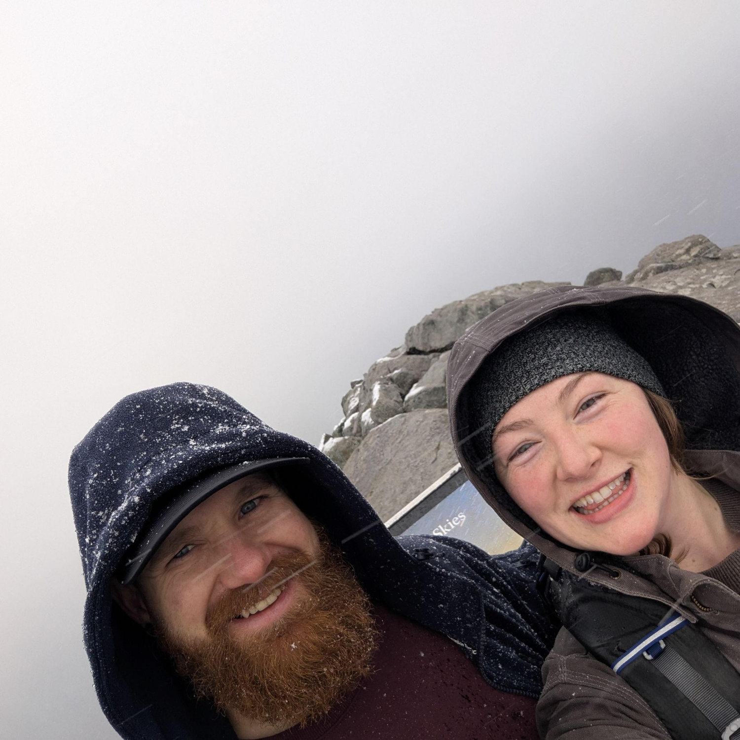 Hiking in the snow