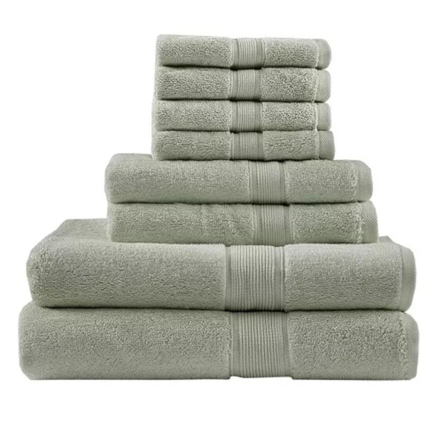 Luxury Zero Twist Cotton 8-Pc. Bath Towel Set