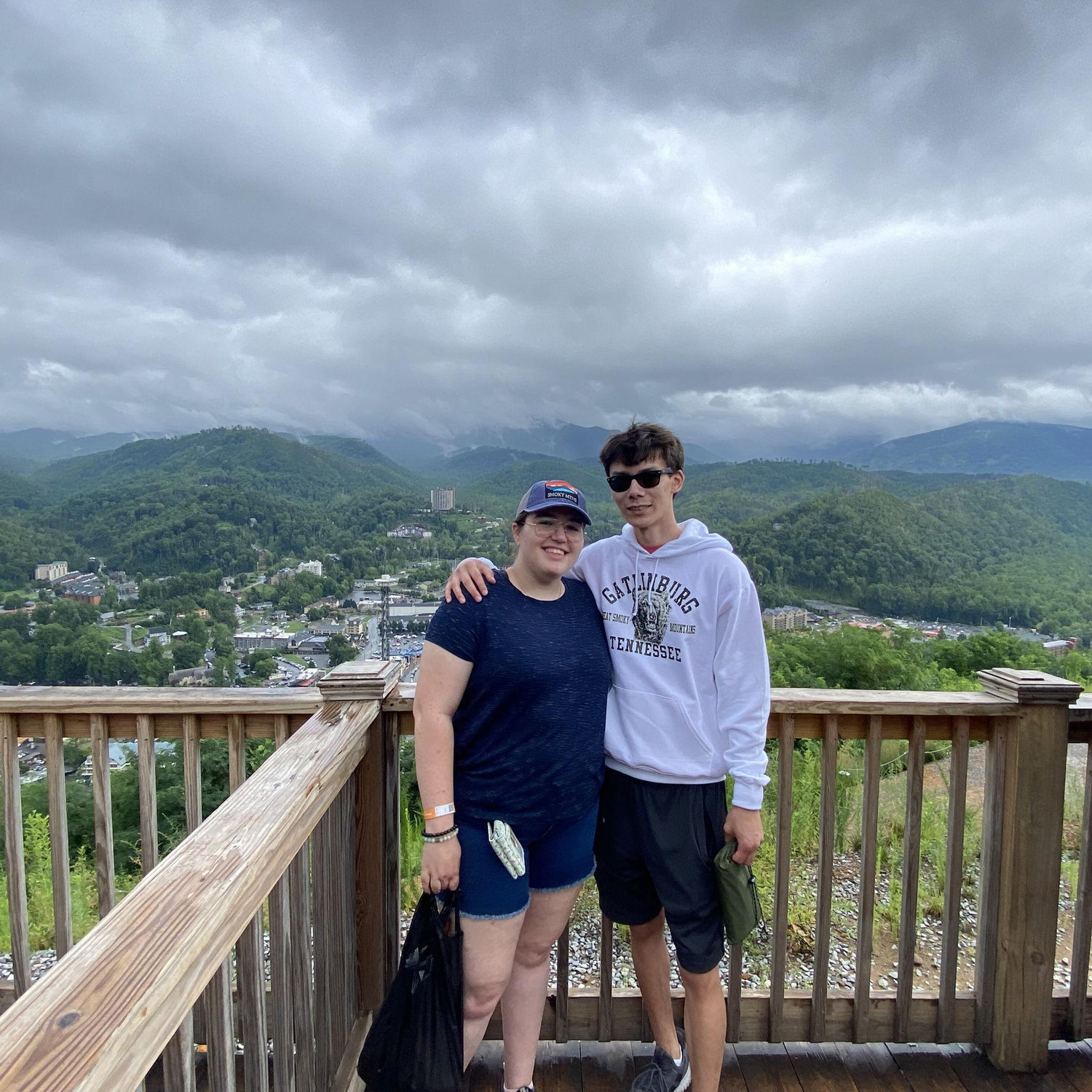 More Gatlinburg. It was a neat place! This was right before I threw her over as a prank!