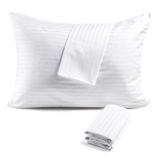 FAUNNA 600TC 100% Cotton Pillow Protectors, Queen Size (20x30), 6 Pack, Oeko-TEX Certified, Hotel Grade Pillow Cover with Silent Zipper, Zip Up Pillow Cases, White