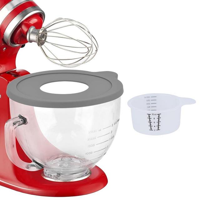 Kltchonald Tilt-Head Stand Mixer Glass Bowl, 5 QT,Compatible with Kitchenaid Artisan&Classic Series,Glass Bowl with Lid,Mixer Bowl Cover to Prevent Spilling of Ingredients