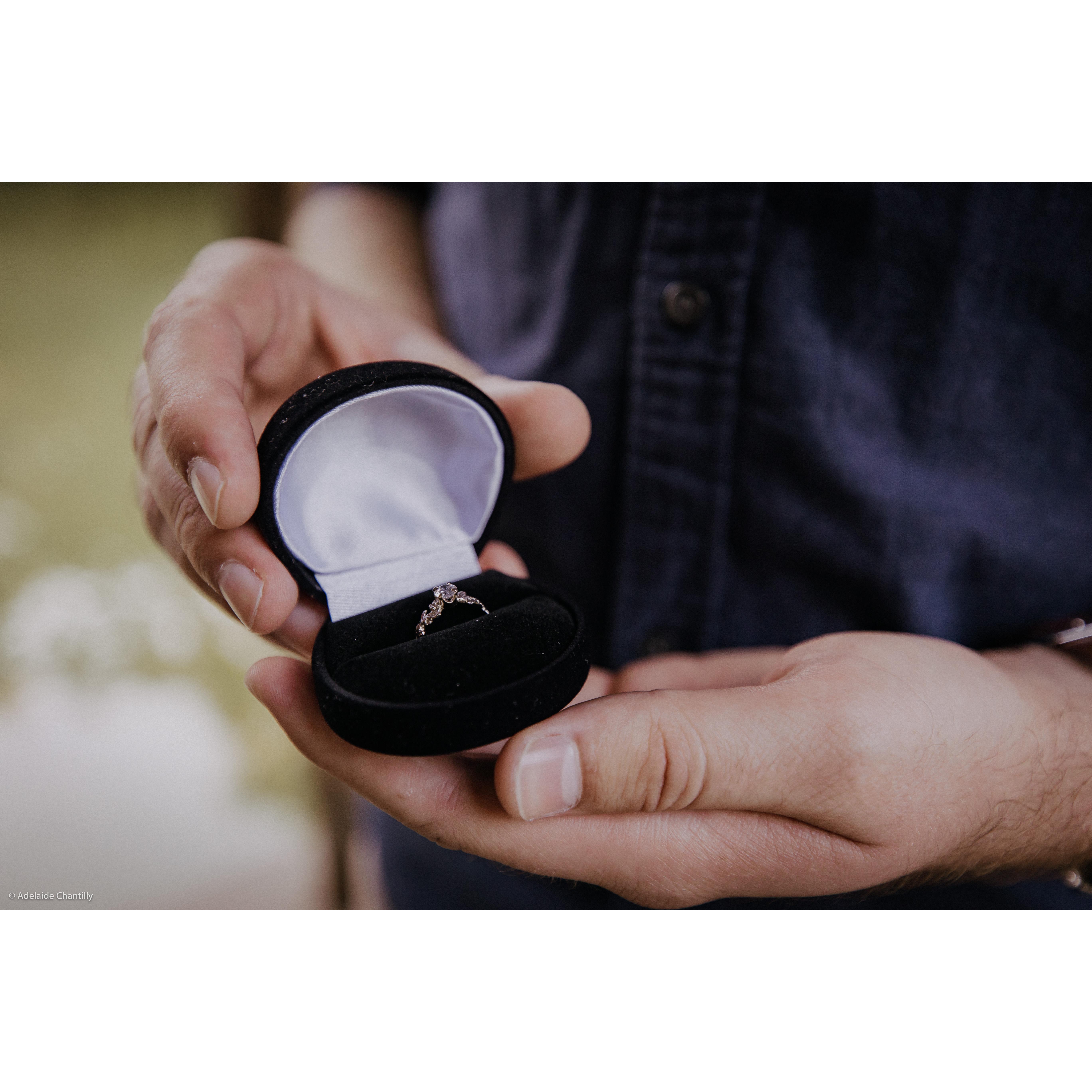 Fun fact: Ethan bought the ring 2 months before I thought he would so when he proposed, I was completely surprised!