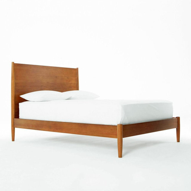 Mid-Century Bed Frame, King, Acorn