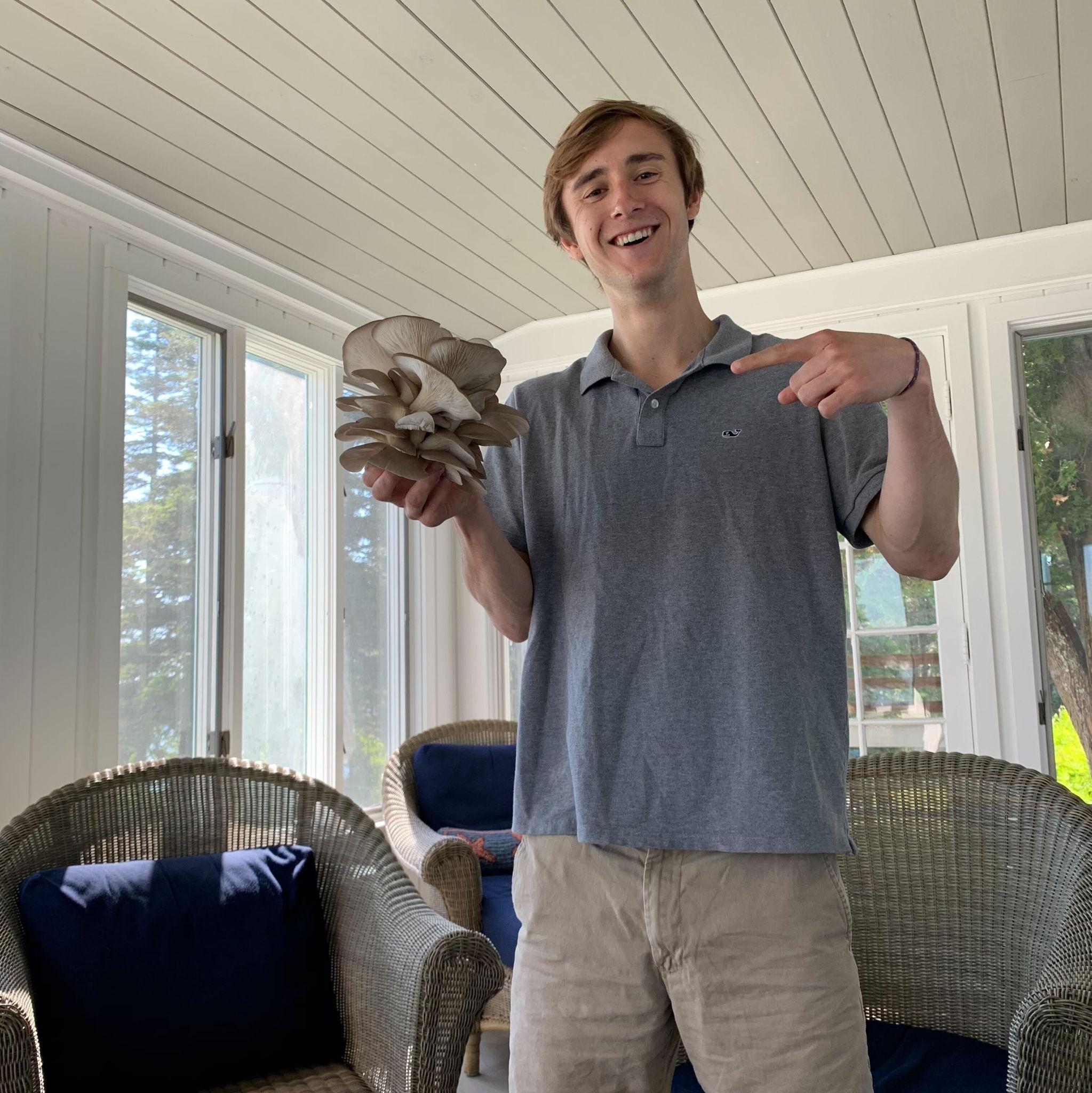June 18, 2020. Carson picks up mushroom growing during the pandemic and consistently cooks them numerous pasta dishes and appetizers as he perfects his mushroom recipes.